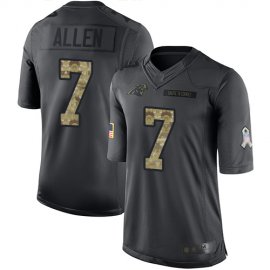 Nike Carolina Panthers #7 Kyle Allen Black Mens Stitched NFL Limited 2016 Salute to Service Jersey