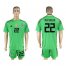 Germany #22 Ter Stegen Green Goalkeeper Soccer Country Jersey