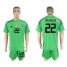 Germany #22 Ter Stegen Green Goalkeeper Soccer Country Jersey