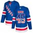 Adidas New York Rangers #45 Kappo Kakko Royal Blue Home Authentic USA Flag Stitched NHL Jersey