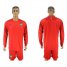 Brazil Blank Red Goalkeeper Long Sleeves Soccer Country Jersey