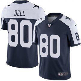 Nike Dallas Cowboys #80 Blake Bell Navy Blue Thanksgiving Mens Stitched NFL Vapor Untouchable Limited Throwback Jersey