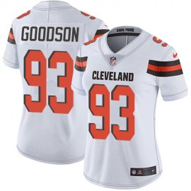 Nike Cleveland Browns #93 B.J. Goodson White Womens Stitched NFL Vapor Untouchable Limited Jersey