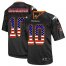 Nike Denver Broncos #10 Emmanuel Sanders Black Mens Stitched NFL Elite USA Flag Fashion Jersey