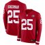 Nike San Francisco 49ers #25 Richard Sherman Red Team Color Mens Stitched NFL Limited Therma Long Sleeve Jersey