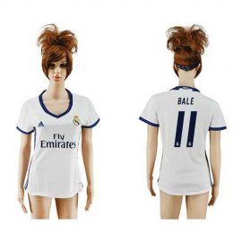 Womens Real Madrid #11 Bale Home Soccer Club Jersey