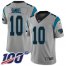 Nike Carolina Panthers #10 Curtis Samuel Silver Mens Stitched NFL Limited Inverted Legend 100th Season Jersey