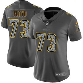 Nike Minnesota Vikings #73 Sharrif Floyd Gray Static Womens Stitched NFL Vapor Untouchable Limited Jersey