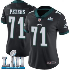 Nike Philadelphia Eagles #71 Jason Peters Black Alternate Super Bowl LII Womens Stitched NFL Vapor Untouchable Limited Jersey