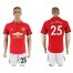 Manchester United #25 Valencia Red Home Soccer Club Jersey