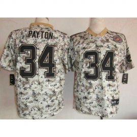 Nike Chicago Bears #34 Walter Payton Camo Mens Stitched NFL Elite USMC Jersey