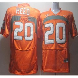 Miami Hurricanes 20 Ed Reed Orange NCAA Jerseys
