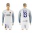 Barcelona #13 Cillesse White Goalkeeper Long Sleeves Soccer Club Jersey