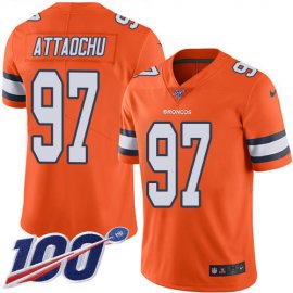 Nike Denver Broncos #97 Jeremiah Attaochu Orange Youth Stitched NFL Limited Rush 100th Season Jersey