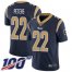 Nike Los Angeles Rams #22 Marcus Peters Navy Blue Team Color Mens Stitched NFL 100th Season Vapor Limited Jersey
