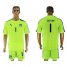 Italy #1 Buffon Shiny Green Goalkeeper Soccer Country Jersey