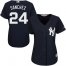 New York Yankees #24 Gary Sanchez Navy Blue Womens Alternate Stitched MLB Jersey