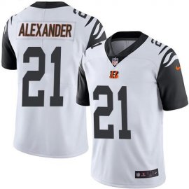 Nike Cincinnati Bengals #21 Mackensie Alexander White Mens Stitched NFL Limited Rush Jersey