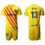 Barcelona #13 Neto Yellow Soccer Club Jersey