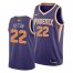 Nike Phoenix Suns #22 Deandre Ayton Mens 2021 NBA Finals Bound Swingman Icon Edition Jersey Purple Mens