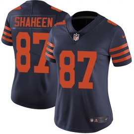 Nike Chicago Bears #87 Adam Shaheen Navy Blue Alternate Womens Stitched NFL Vapor Untouchable Limited Jersey