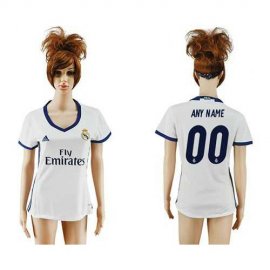 Womens Real Madrid Personalized Home Soccer Club Jersey