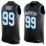 Nike Carolina Panthers #99 Kawann Short Black Team Color Mens Stitched NFL Limited Tank Top Jersey