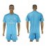 Real Madrid Blank Sky Blue Goalkeeper Soccer Club Jersey