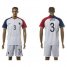France #3 Evra Away Soccer Country Jersey