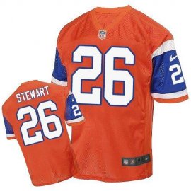 Nike Denver Broncos #26 Darian Stewart Orange Throwback Mens Stitched NFL Elite Jersey