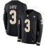 Nike New Orleans Saints #3 Wil Lutz Black Team Color Mens Stitched NFL Limited Therma Long Sleeve Jersey