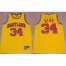Maryland Terrapins #34 Len Bias Yellow Basketball Stitched NCAA Jersey