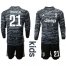 Juventus #21 Pinsoglio Black Goalkeeper Long Sleeves Kid Soccer Club Jersey