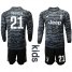 Juventus #21 Pinsoglio Black Goalkeeper Long Sleeves Kid Soccer Club Jersey
