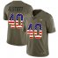 Nike Tampa Bay Buccaneers #40 Mike Alstott Olive/USA Flag Mens Stitched NFL Limited 2017 Salute To Service Jersey