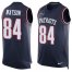 Nike New England Patriots #84 Benjamin Watson Navy Blue Team Color Mens Stitched NFL Limited Tank Top Jersey