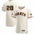 San Francisco Giants #28 Buster Posey Mens Nike Cream Home 2020 Authentic Player MLB Jersey