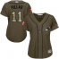 Toronto Blue Jays #11 Kevin Pillar Green Salute to Service Womens Stitched MLB Jersey