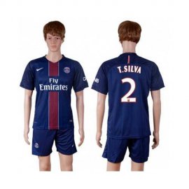 Paris Saint-Germain #2 T.Silva Home Soccer Club Jersey