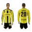 Dortmund #20 Ramos Home Long Sleeves Soccer Club Jersey