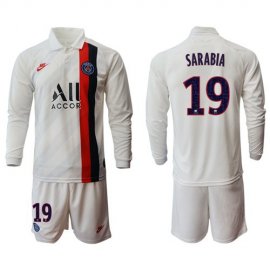 Paris Saint-Germain #19 Sarabia Away Long Sleeves Soccer Club Jersey