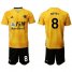 Wolves #8 Neves Home Soccer Club Jersey