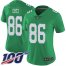 Nike Philadelphia Eagles #86 Zach Ertz Green Womens Stitched NFL Limited Rush 100th Season Jersey