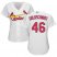 St.Louis Cardinals #46 Paul Goldschmidt White Home Womens Stitched MLB Jersey
