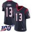 Nike Houston Texans #13 Brandin Cooks Navy Blue Team Color Mens Stitched NFL 100th Season Vapor Untouchable Limited Jersey