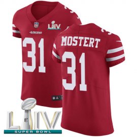 Nike San Francisco 49ers #31 Raheem Mostert Red Super Bowl LIV 2020 Team Color Mens Stitched NFL Vapor Untouchable Elite Jersey