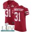 Nike San Francisco 49ers #31 Raheem Mostert Red Super Bowl LIV 2020 Team Color Mens Stitched NFL Vapor Untouchable Elite Jersey