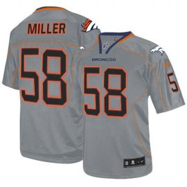 Nike Denver Broncos #58 Von Miller Lights Out Grey Mens Stitched NFL Elite Jersey