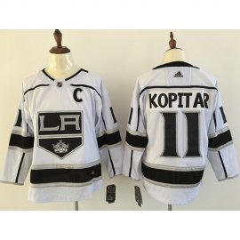 Adidas Los Angeles Kings #11 Anze Kopitar White Road Authentic Stitched NHL Jersey