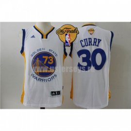 Mens Golden State Warriors #30 Stephen Curry White stitched 2016 The Finals Record-Breaking Season 73 Wins Swingman NBA Jersey
